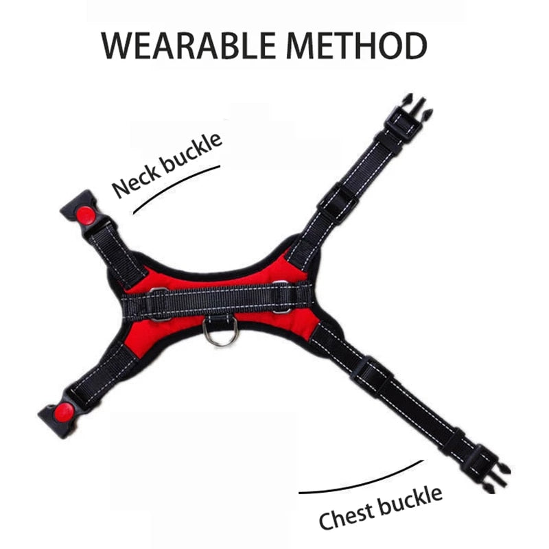 No Pull Dog Harness – Adjustable Vest Harness For Puppies & All Dogs – XS To XL Sizes – Mesh Polyester